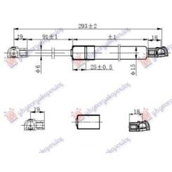 AMORTIZER GEPEK VRATA KARAVAN (293L-70N) BMW SERIES 5 (E60/61) (2003-2010) (OEM: 51477148817)