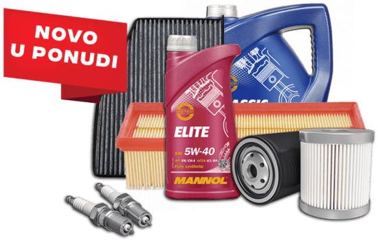 NOVO! Filter ulja, filter goriva, filter vazduha, svecice i ulje, svi delovi za mali servis automobila slozeni na jednom mestu.